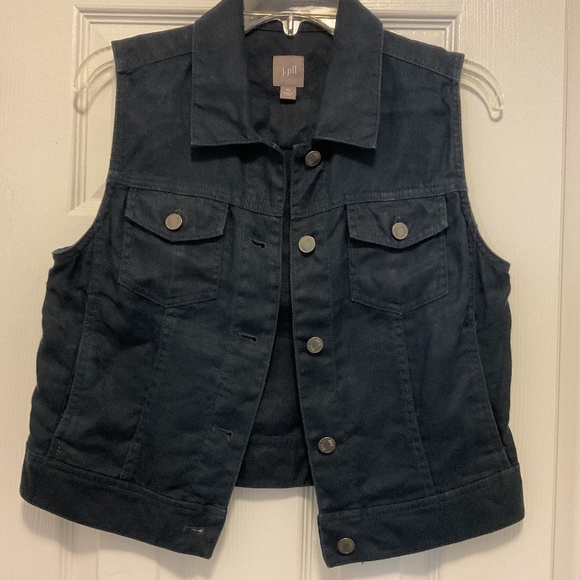 J. Jill Navy Linen Vest xs - Picture 1 of 2